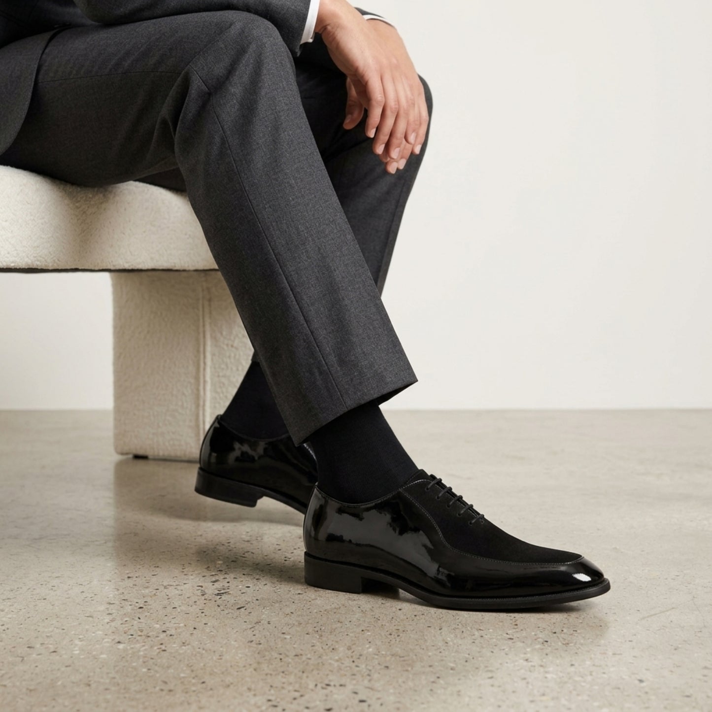 Glossy Classic Textured Oxfords
