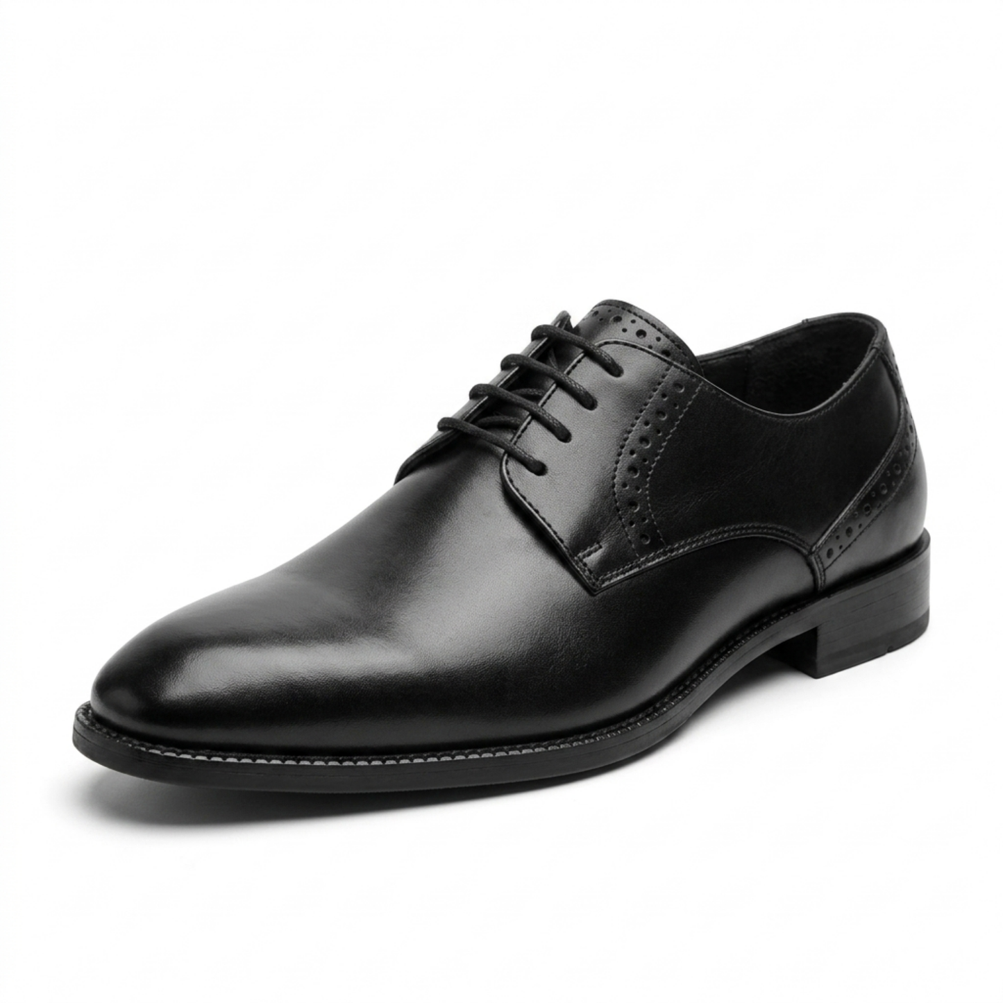 Black Leather Oxfords