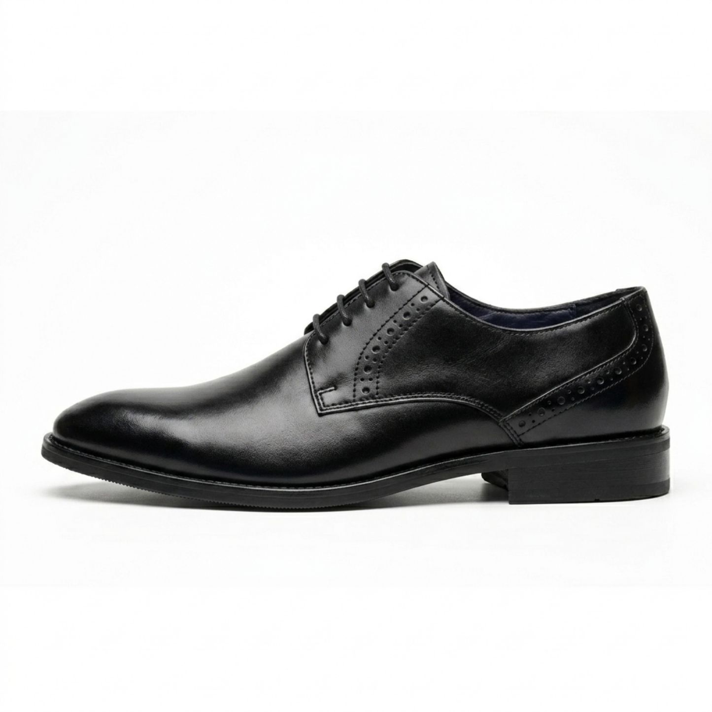Black Leather Oxfords