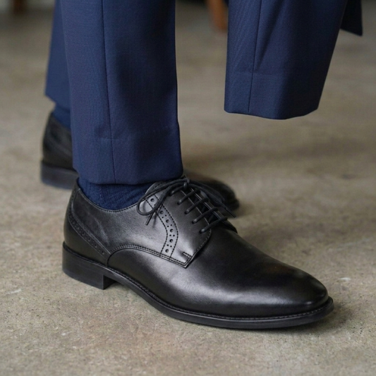 Black Leather Oxfords