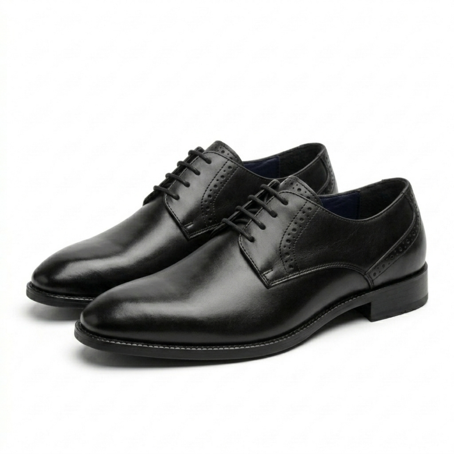 Black Leather Oxfords