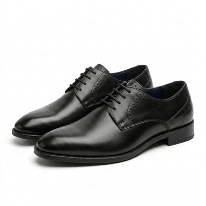 Black Leather Oxfords