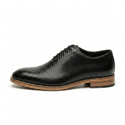 Men's Black textured Dress Shoes