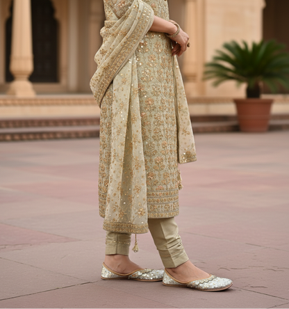 Noor Punjabi Jutti — Side View — The Shoe Artisans